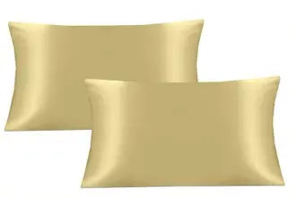 satin pillowcase golden