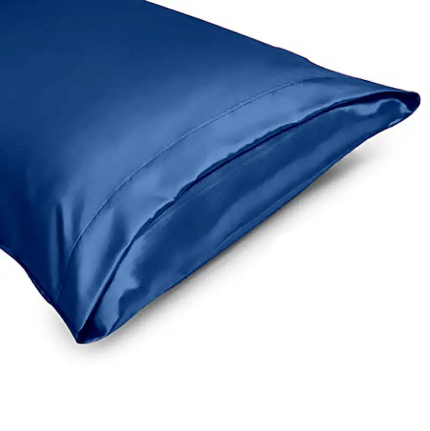 silk pillow cases navy