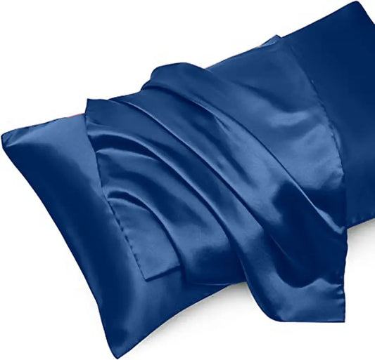 silk pillowcase for hair navy