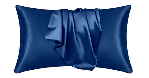 silk pillowcase navy