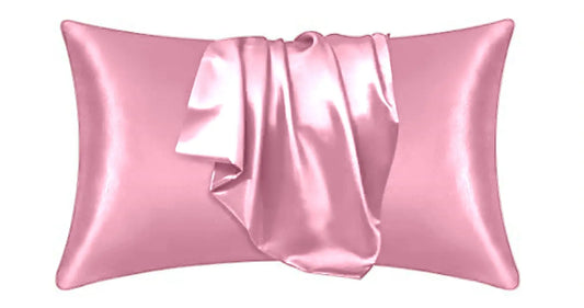 satin pillowcase pink