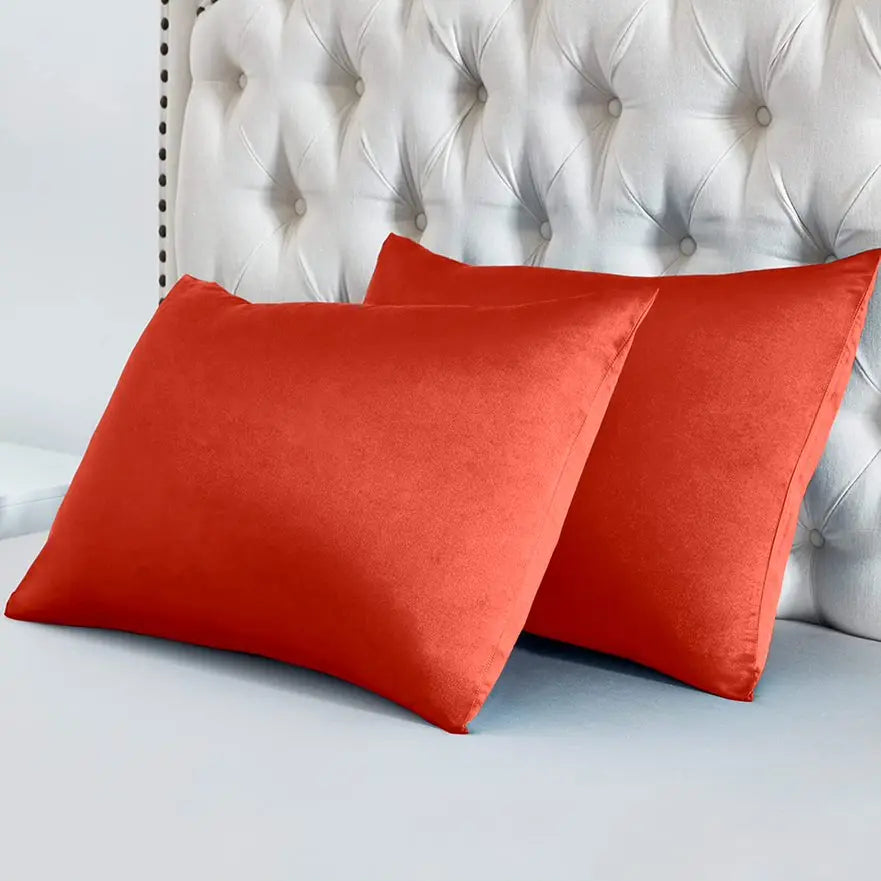 silk pillowcase red