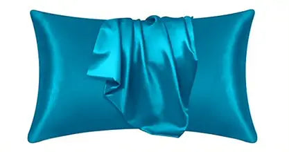 satin pillowcase teal