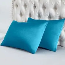 silk pillow case teal