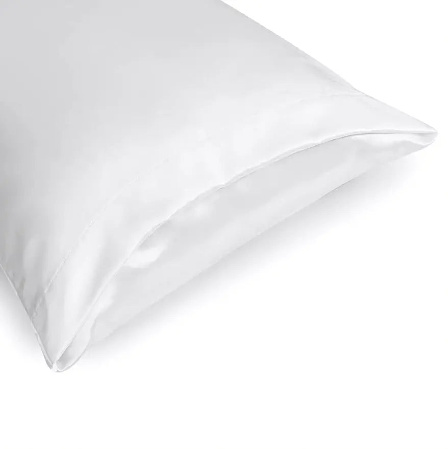 silk pillowcase for hair white