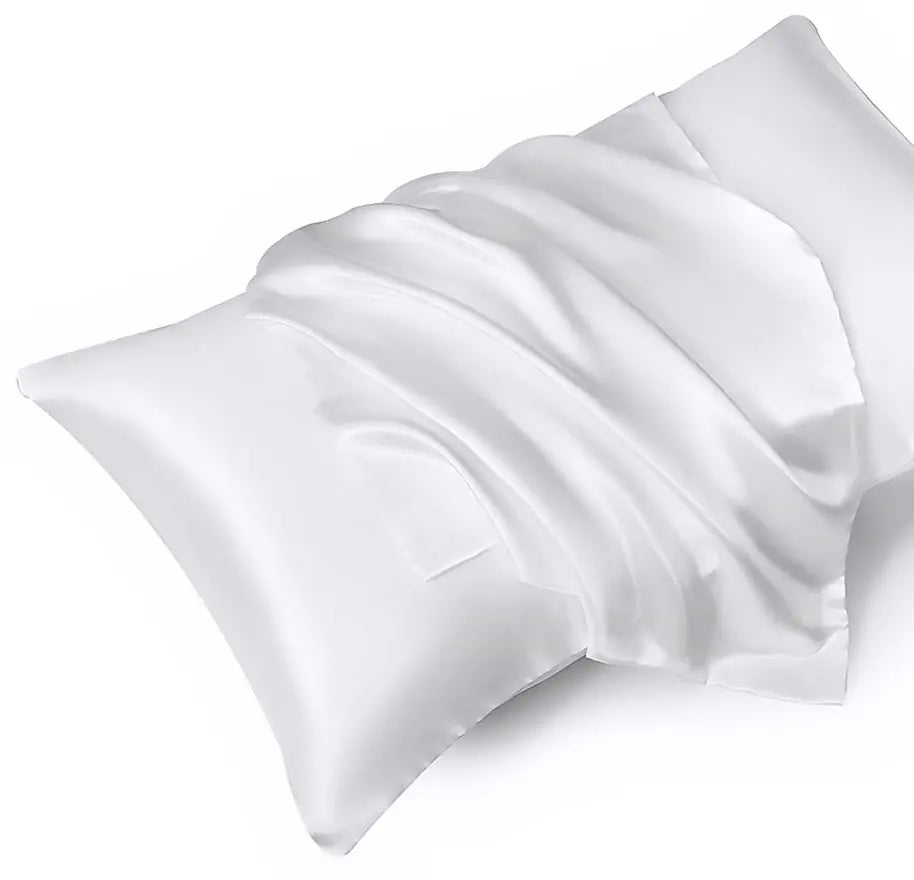 silk pillowcase white