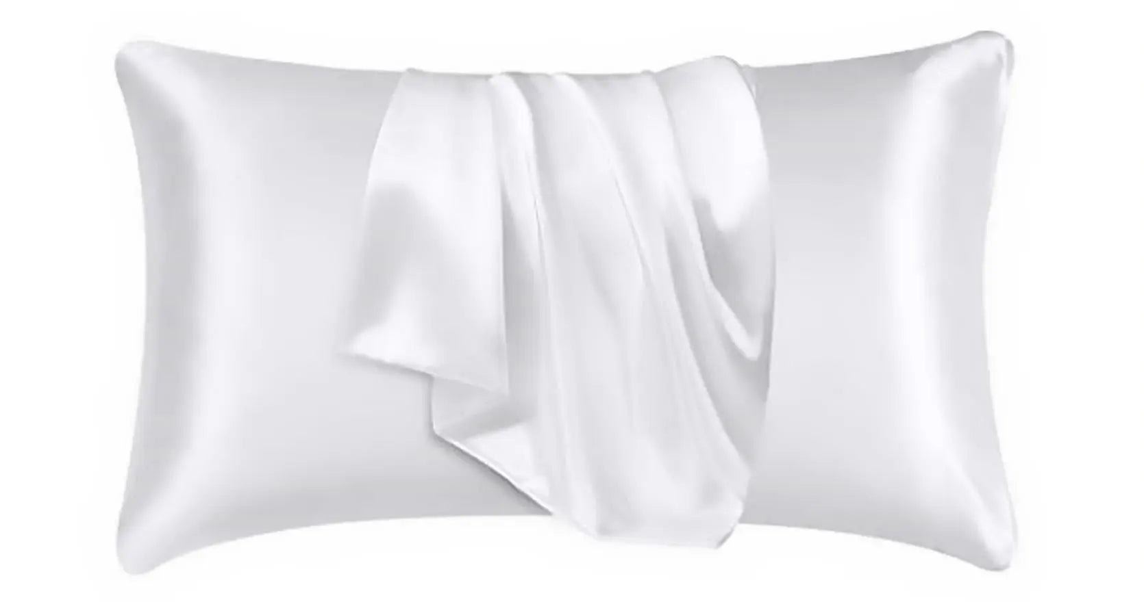 Satin silk pillowcase white