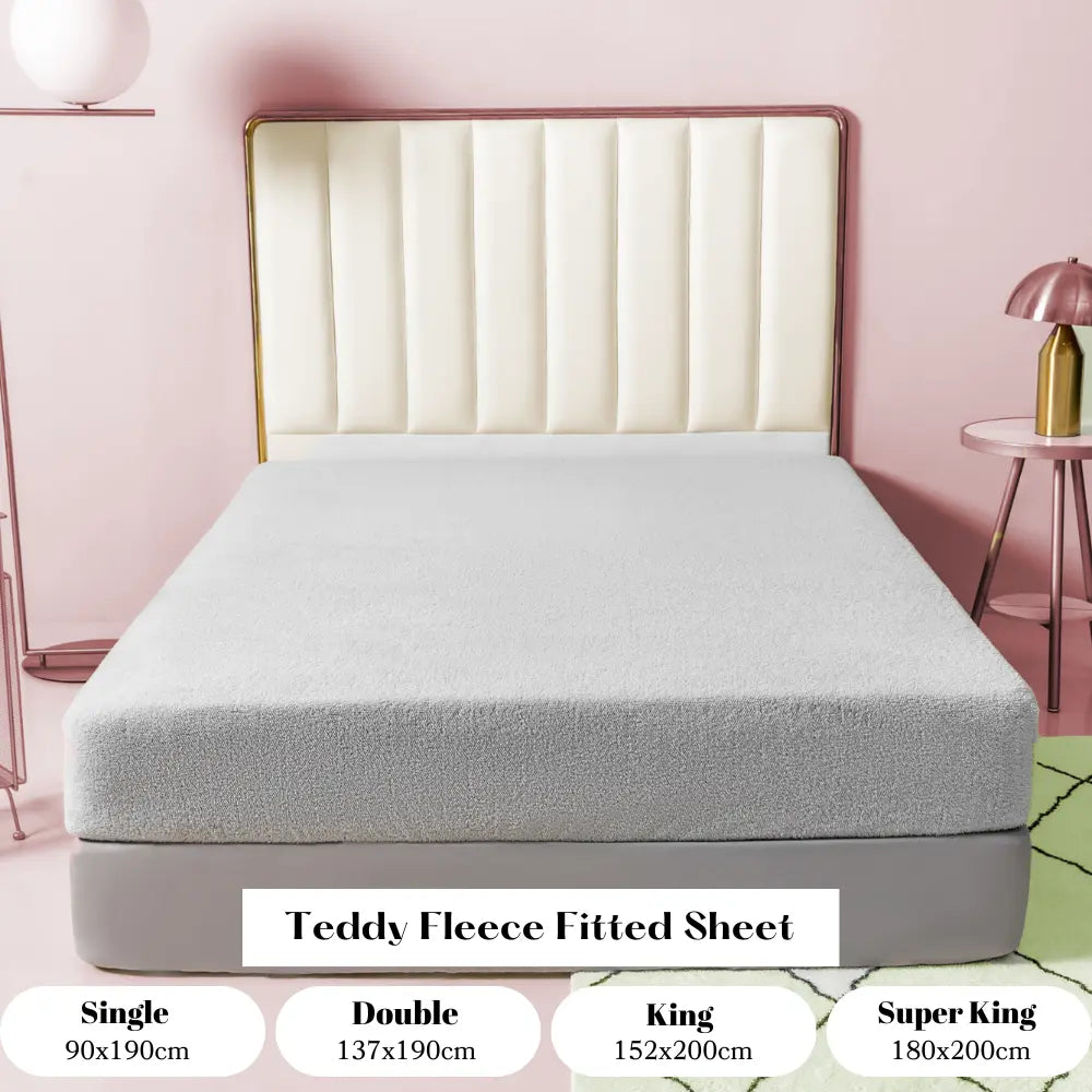 Super king teddy fleece fitted sheet hotsell