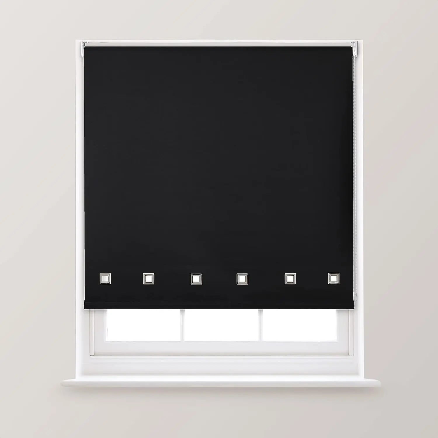 square eyelet blinds black