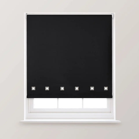 square eyelet blinds black