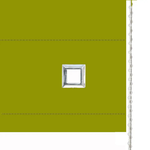 square eyelet roller blind lime