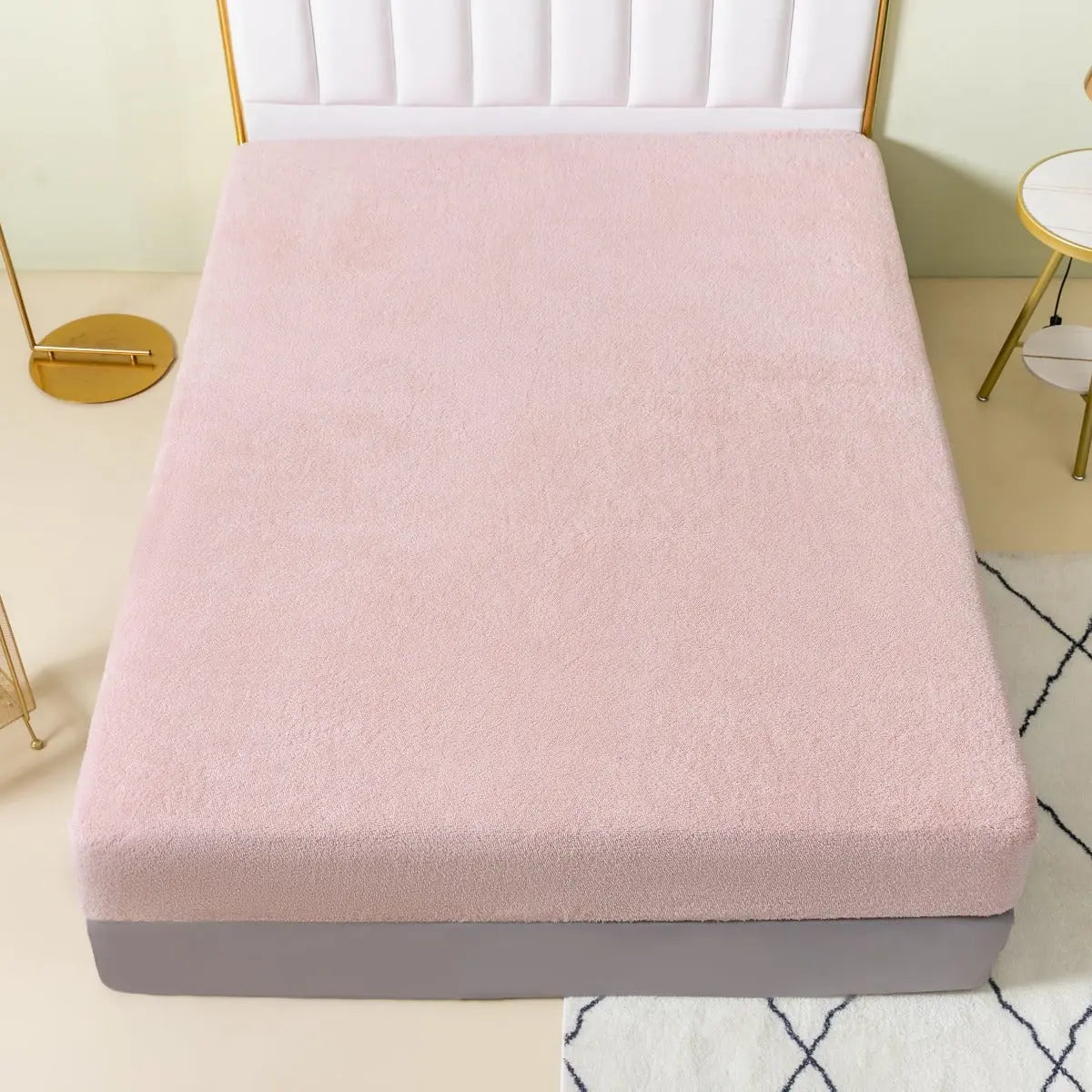 teddy bear fitted sheet	pink