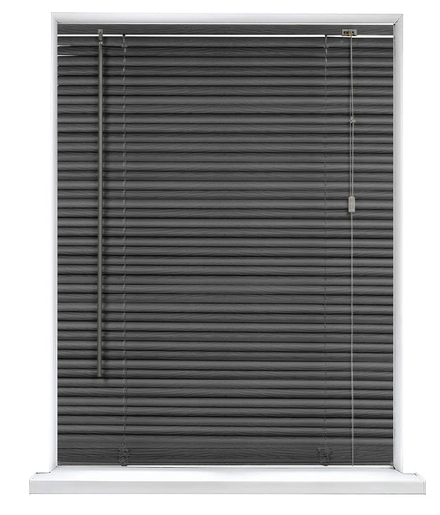 Grey Embossed PVC Venetian Blinds 25mm Slats Window Blind RoyalHomeFurnishing