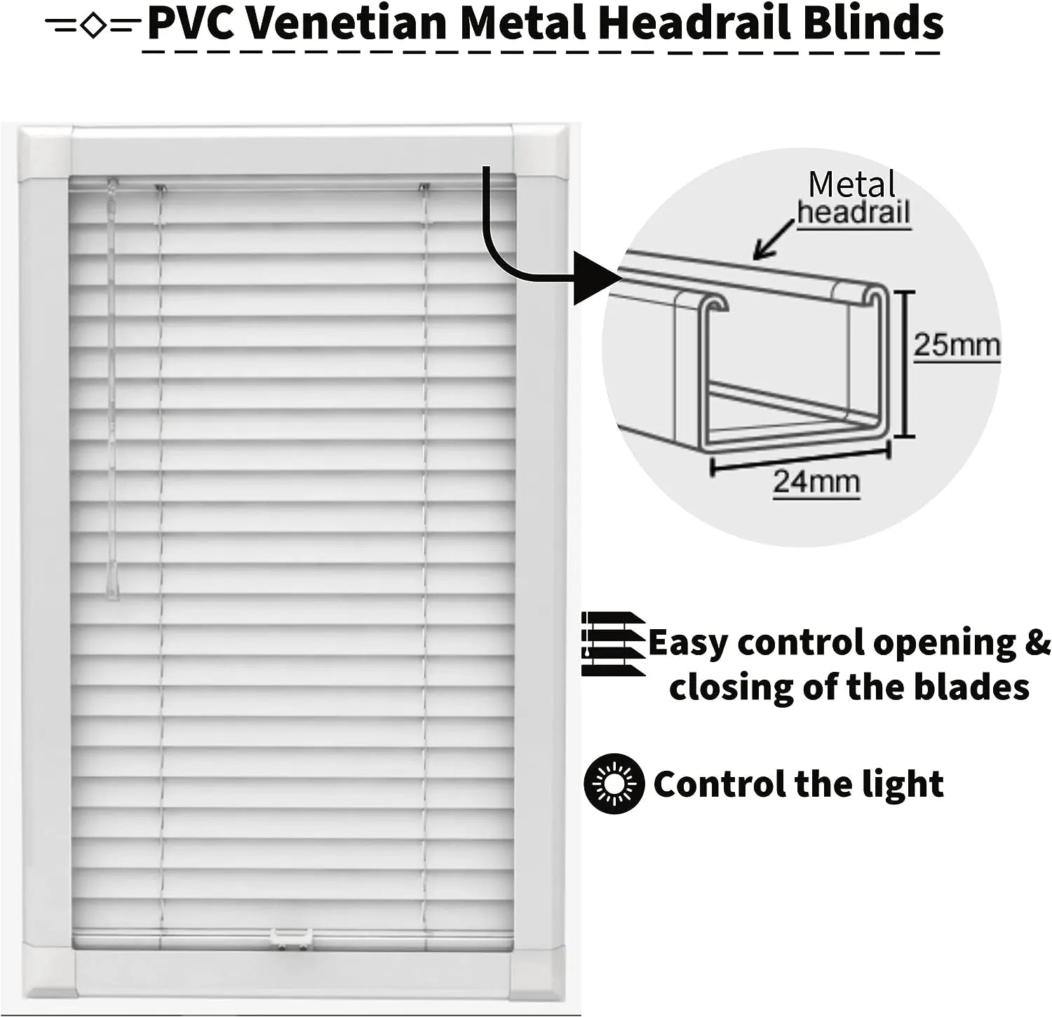 pvc metal headrail BLINDS