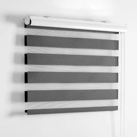 Day and Night Blinds Zebra Roller blinds - Grey RoyalHomeFurnishing