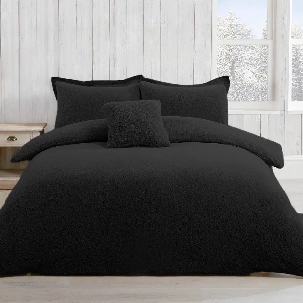 teddy fleece duvet set