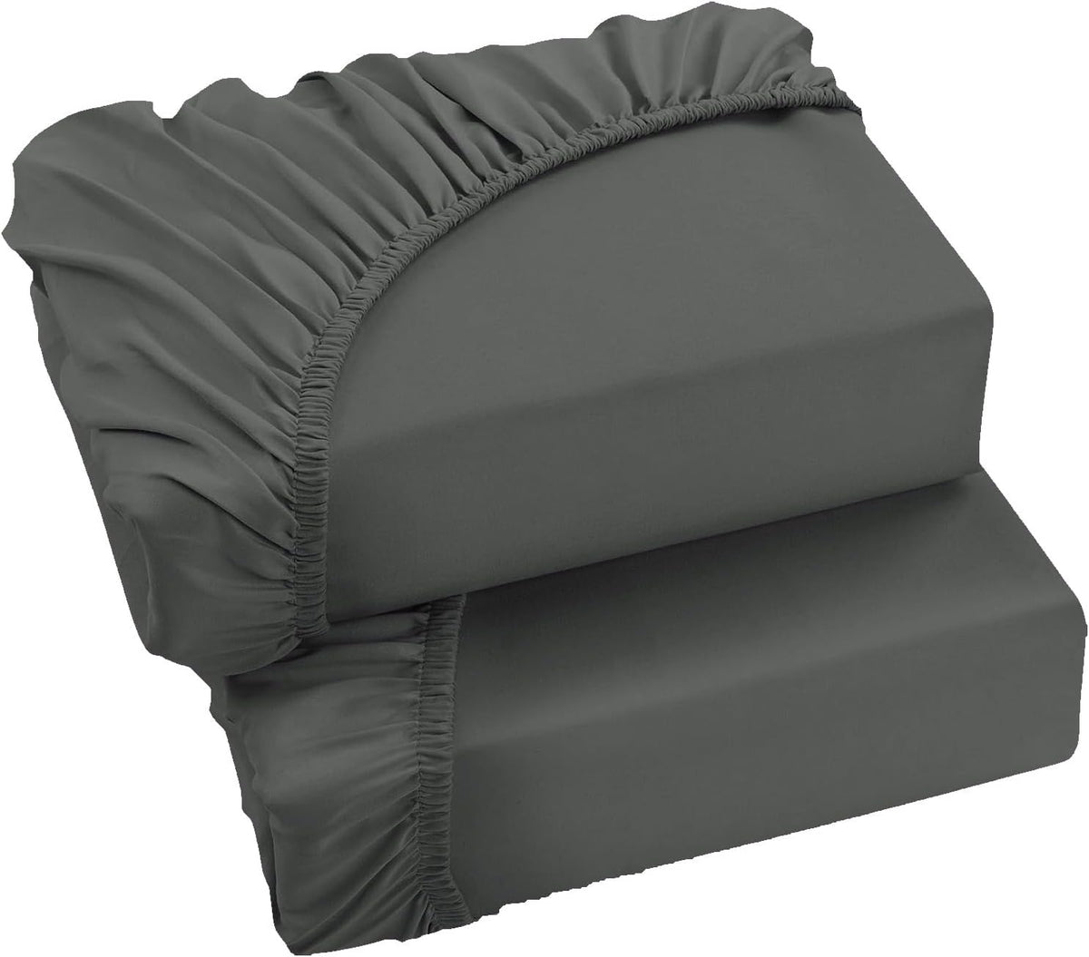 Microfiber fitted sheets -extra deep fitted sheets 40cm Dark Grey