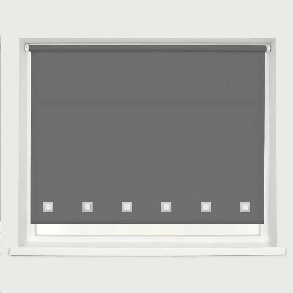 Wholesale Daylight Blinds Square Eyelet Roller Blind - Charcoal RoyalHomeFurnishing