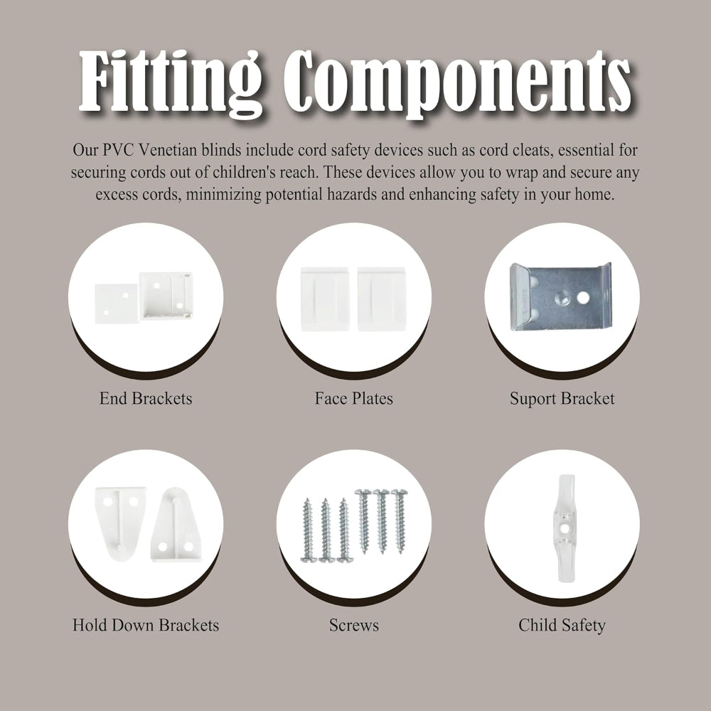 pvc blinds fittings 