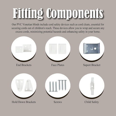 pvc blinds fittings 