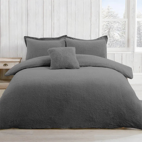 teddy fleece duvet set