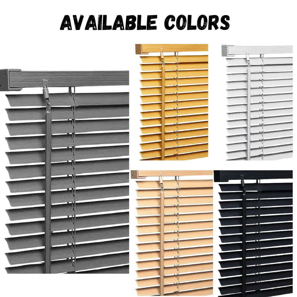 Grey  PVC Metal Headrail Venetian blinds 25mm Slats Window Treatment Trimmable Easy Fit Child Safe Home office EV Dekor