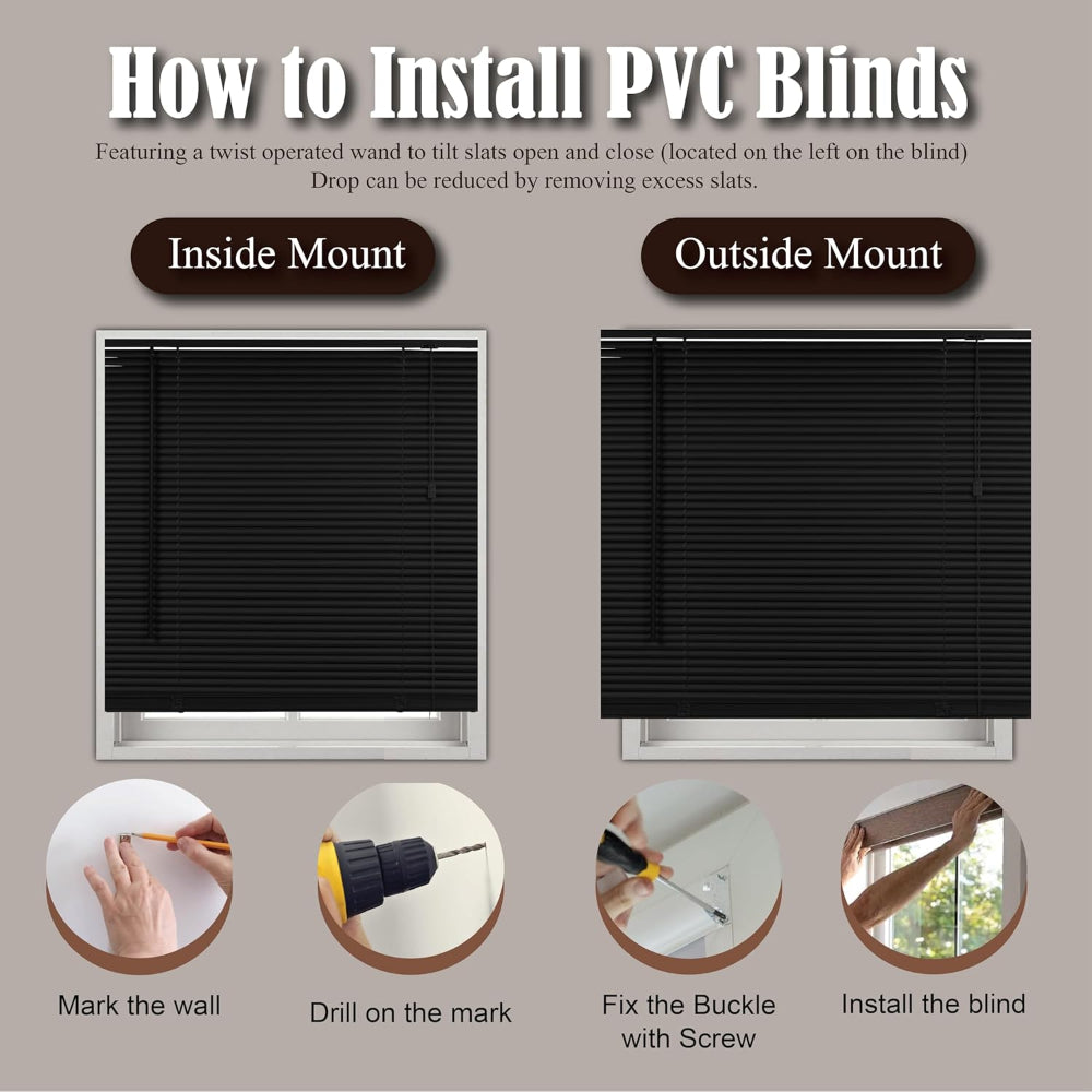 how to install pvc blinds 