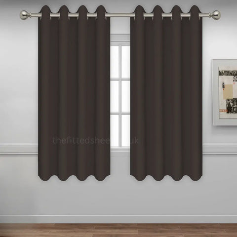 brown blackout curtains for bedrrom EV Dekor