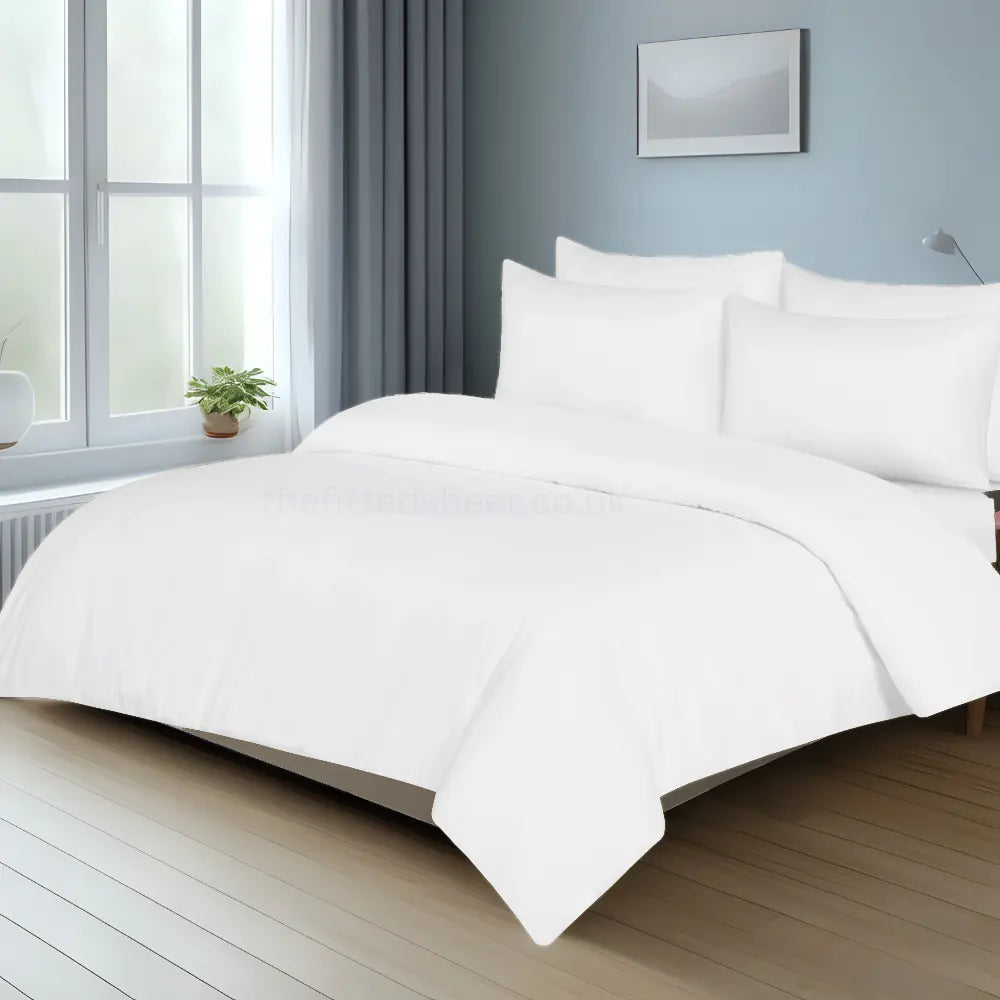 white plain duvet cover