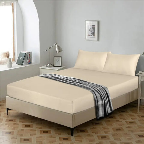 fitted sheet 25cm beige