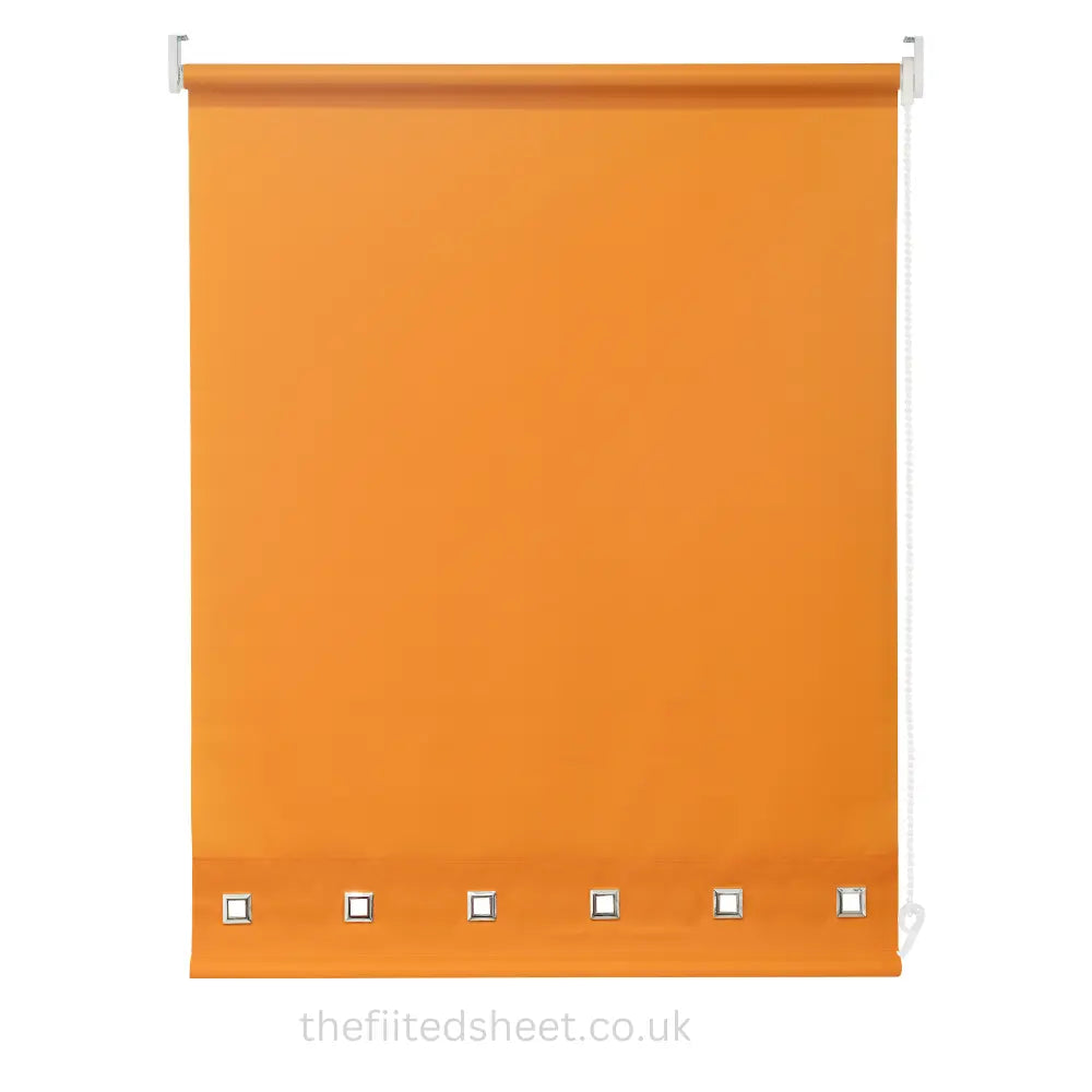 Square Eyelet Light Filtering roller blinds – Ochre EV Dekor