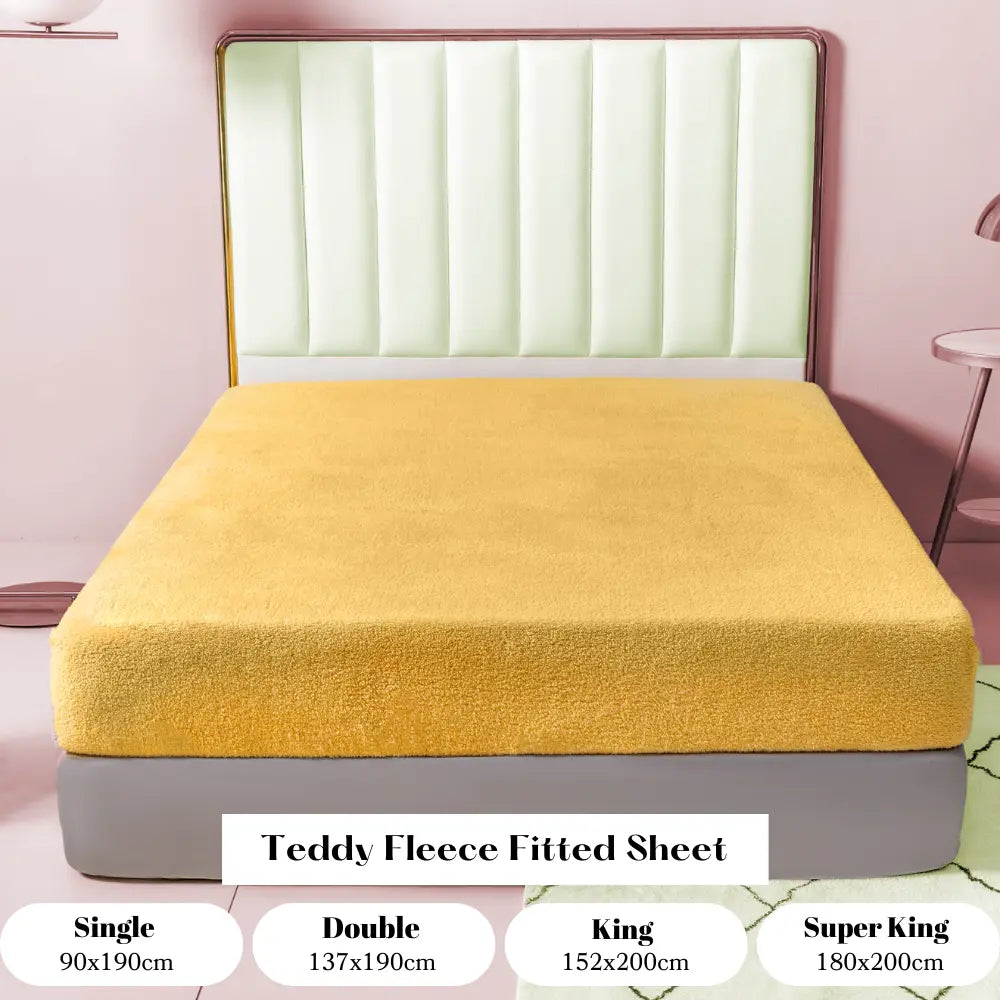 teddy fitted sheet single