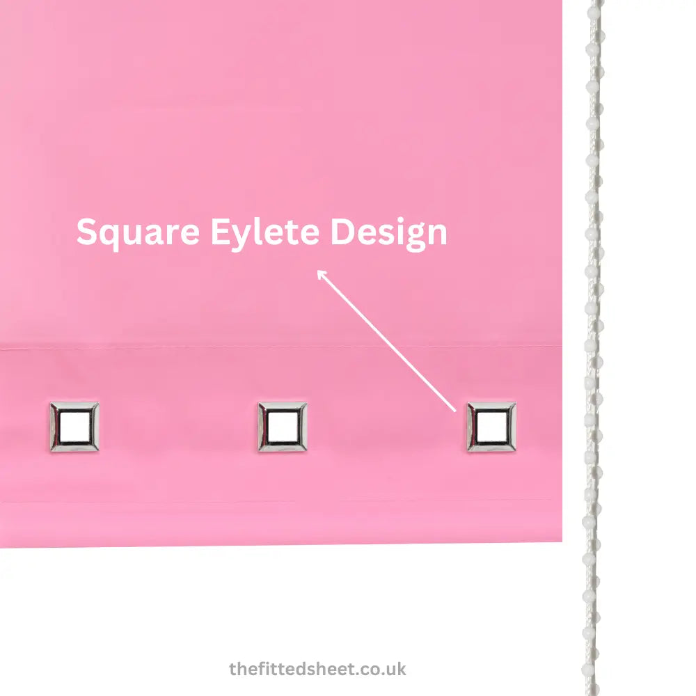 Square Eyelet Light Filtering roller blinds – Pink EV Dekor