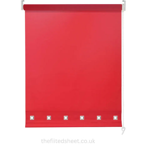 Square Eyelet Light Filtering roller blinds – Red EV Dekor