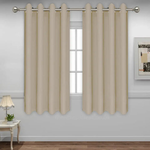 beige blackout curtains for bedroom EV Dekor