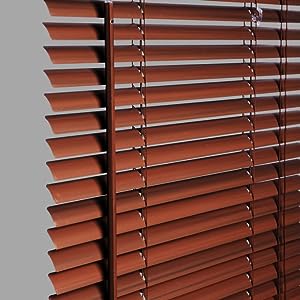 Walnut PVC Venetian Blinds 25mm Slats Wood Grain Effect Window Blind RoyalHomeFurnishing