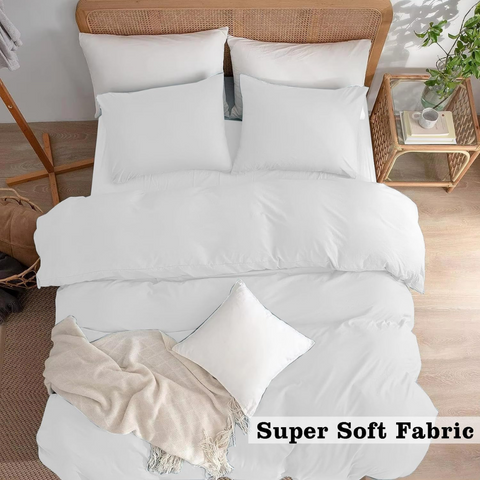 White Plain Duvet Cover Bedding set