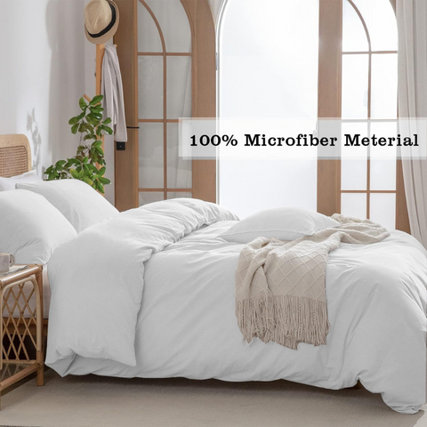 White Plain Duvet Cover Bedding set