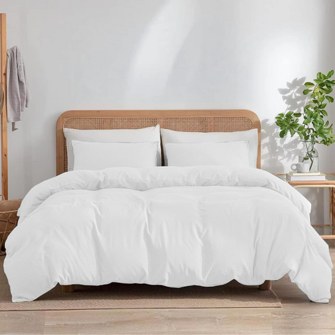 White Plain Duvet Cover Bedding set