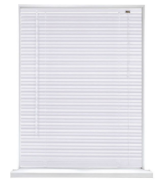 White Embossed PVC Venetian Blinds 25mm Slats Window Blind RoyalHomeFurnishing