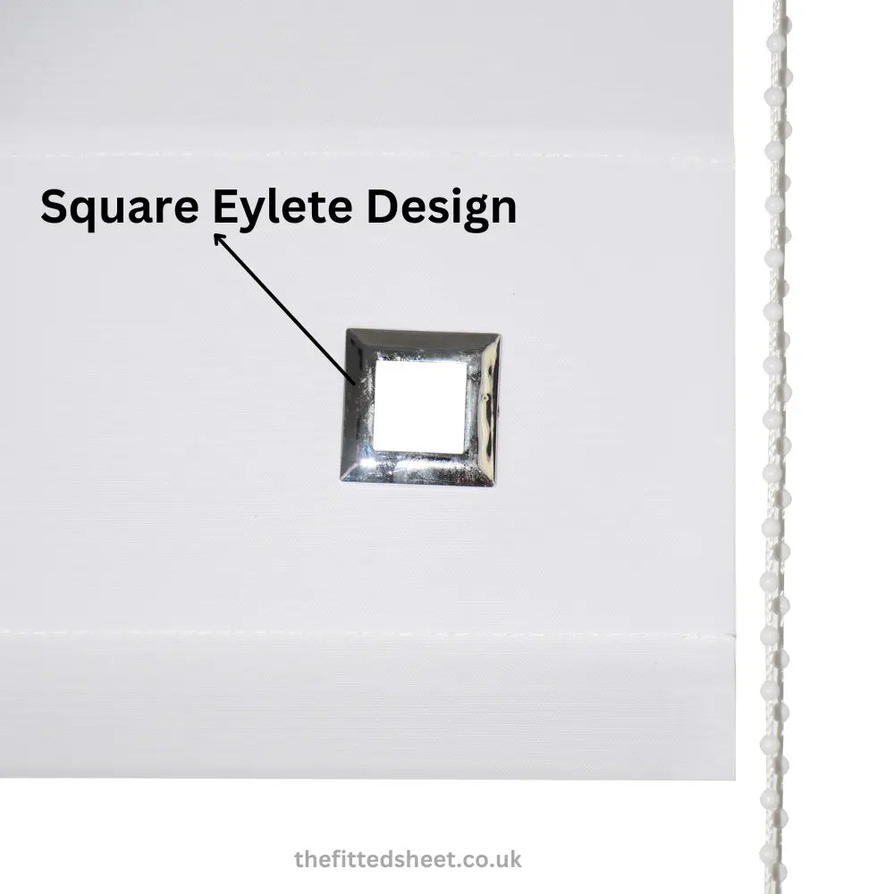 Square Eyelet Light Filtering roller blinds – White EV Dekor