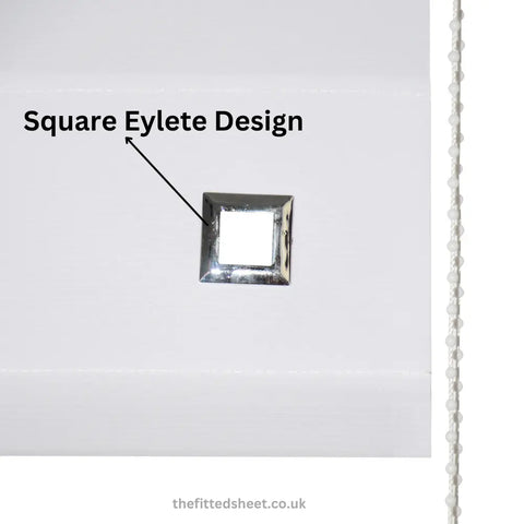 Square Eyelet Light Filtering roller blinds – White EV Dekor